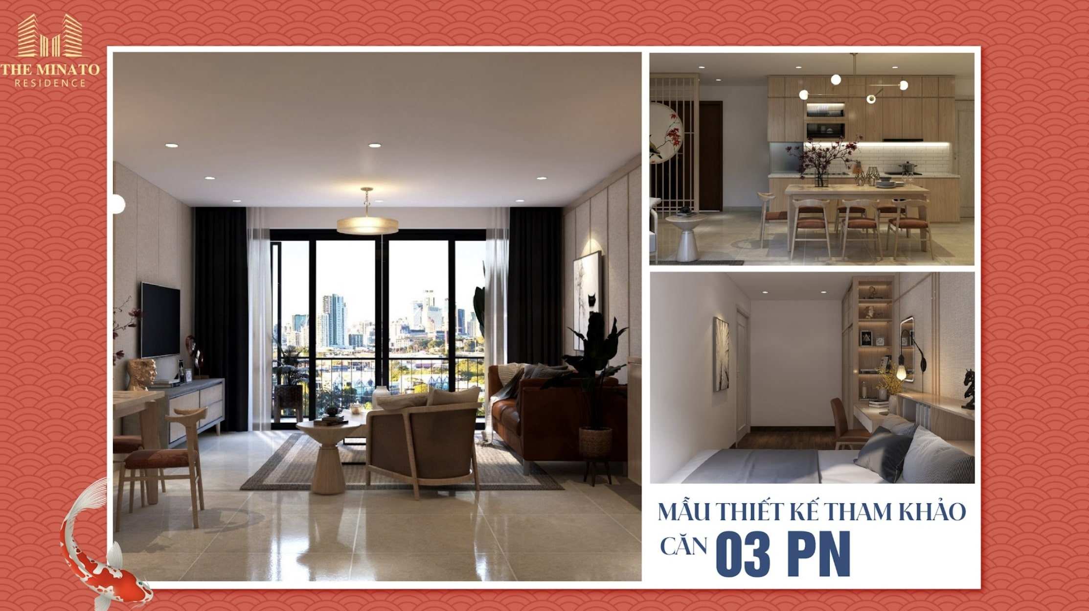 Căn hộ 3 PN tại Minato Hải Phòng
